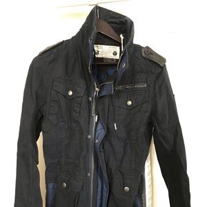 Brand New Diesel Utility Army Jacket Navy Blue